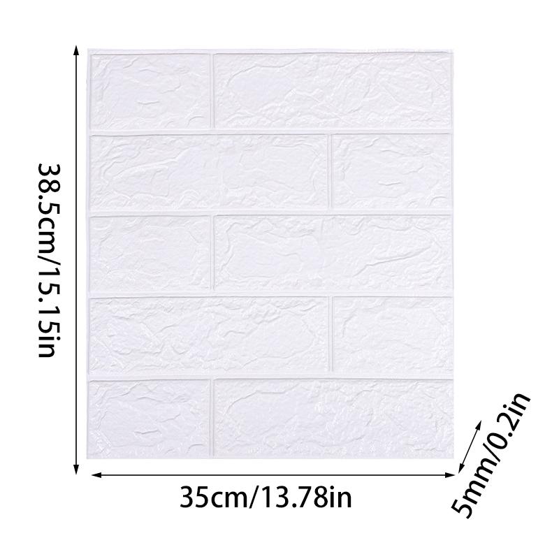 10 цветов для гостиной, водонепроницаемые 3D наклейки на стену, самоклеящиеся обои с имитацией кирпича, настенное искусство