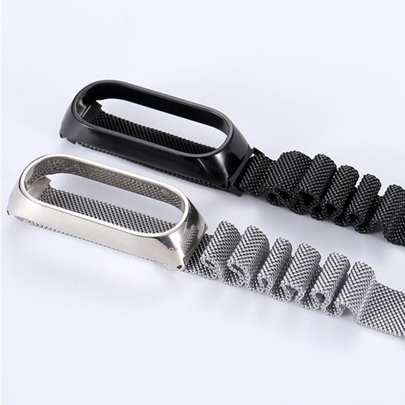 Magnetic Strap for Xiaomi Mi Band 3 4 5 6 Smartwatch Wrist Metal Mesh Bracelet Stainless Steel Wristband