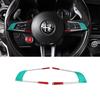 Real Carbon Fiber For Alfa Romeo Stelvio Giulia 2017-2019 Car Steering Wheel Decorative Frame Sticker Car Interior AccessoriesDA4 