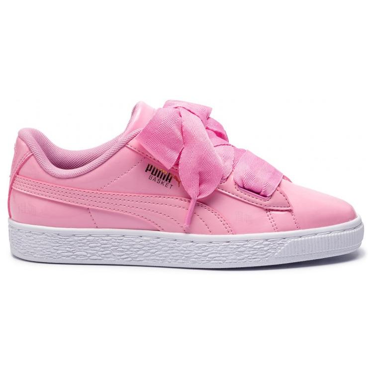 PUMA Basket Leather Heart Patent Womens 364817-03