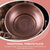 Copper Offering Plate Exquisite Design Retro Home Decoration Incense Ash Container Multi-Use Tribute Offering Burner