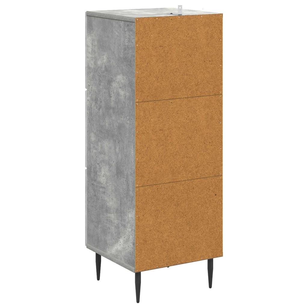 Drawer Cabinet Concrete Grey 33 x 34.5 x 89.5 cm Particleboard
