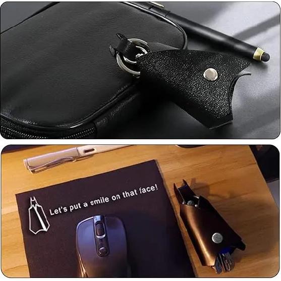 OEM ODM Bat Shaped Car Key Holder Folding Leather Key Case Organizer Pouch For SUV Motorcycle Personality Accessory Custom
