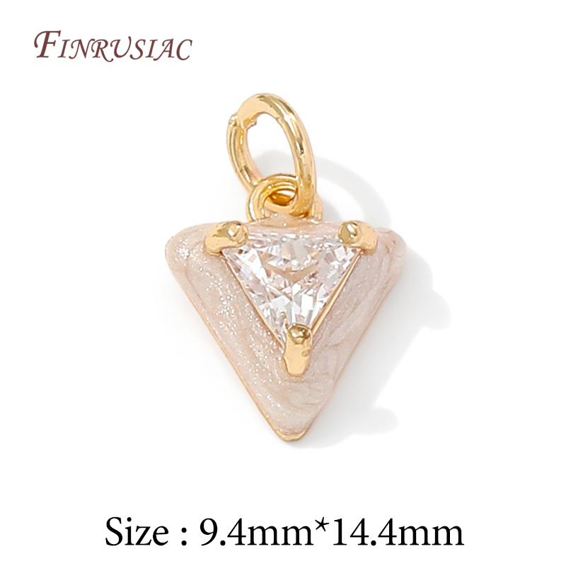 14K Gold Plated Enamel Charms with CZ Crystal,Heart Moon Pendant For DIY Jewelry Making,DIY Bracelet Necklace Earring Supplies
