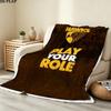 Hawthorn Football Club Print Flannel Blanket, High quality Comfortable for All Seasons, Home Decor, Warmth and Comfort, Perfect for Christmas Gifts