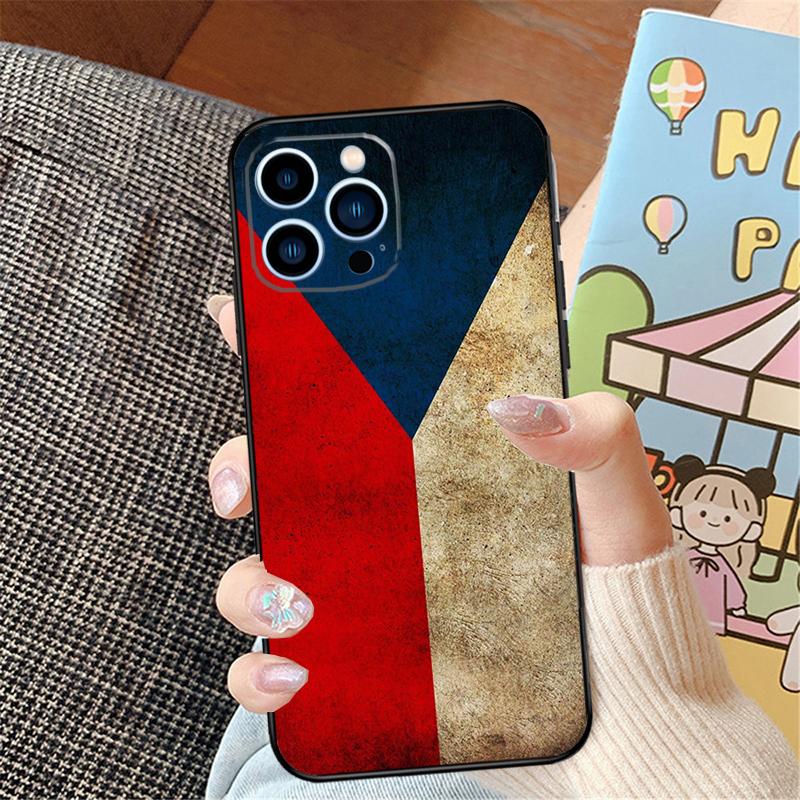 Czech Republic Czech Flag Phone Case For iPhone 15 14 16 Pro Max 11 12 13 Pro Max Mini XR 16e 16 15 Plus Bumper Cover