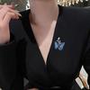 Женская брошь Искрящиеся стразы инкрустированы Имитация жемчуга Декор Бабочка Декор Зажим на лацкан костюма Свитеры Воротники Шляпы Сумки Значок