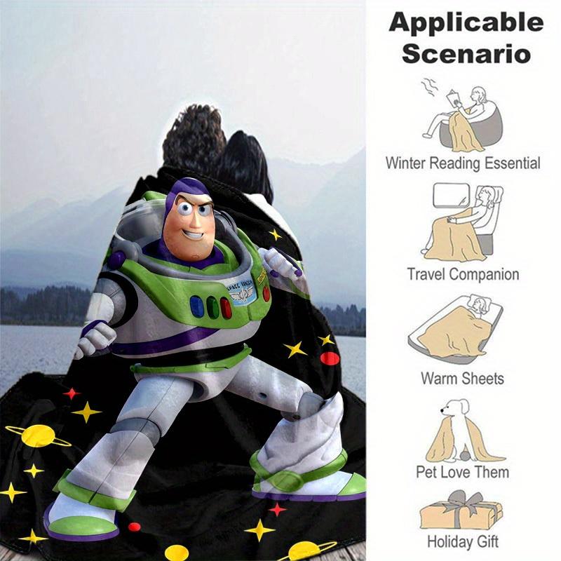 1pc, Toy Story Buzz Lightyear Space Ranger Blanket Soft & Cozy Throw for Home Decor, Couch Cover, Outdoor Use, Travel, Camping, Car, Beach,