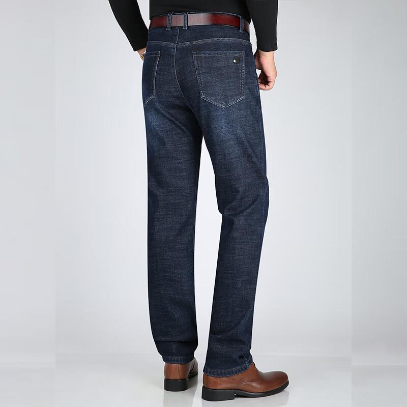 ROMON Мужские утепленные флисом джинсы прямого кроя