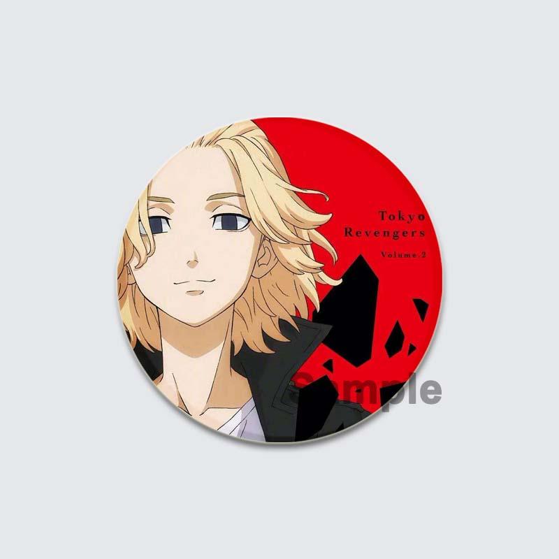 32/44/58mm Tokyo Revengers Brooch On Backpack Handmade Round Badges Anime Icon Badges for Clothes Hat Gifts Lapel Pins Accessories