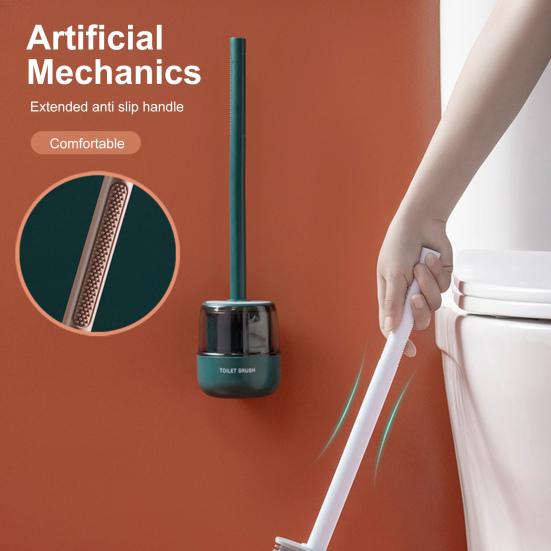 Щетка для унитаза, герметичная, быстросохнущая, резиновая, TPR, подвесное отверстие, щетка для ванной комнаты для дома