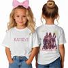 KATSEYE Trendy Girls' Printed Children's Round-neck Short-sleeved T-shirt for Summer Loose and Comfortable Casual Wear