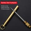 Multi-Purpose Titanium Outdoor EDC Portable Toothpick Bottle Fruit Fork Camping Tool Toothpick Tube Is More Durable Than Floss