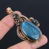 Labradorite Gemstone Pendant | Oxidized Pure Copper Pendant Jewelry | Necklace Pendant | Handmade Copper Pendant Jewelry Gift For Her/himLC-324