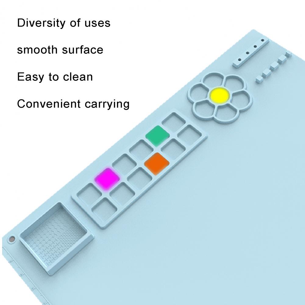 Silicone Artist Mat Versatile Non-stick Silicone Craft Mat Easy-maintenance Foldable Design for Kids' Painting Activities