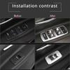 4Pcs/Set ABS Car Door Window Lift Switch Button Panel Cover Trim Stickers Fit For Jaguar XE Auto Interior