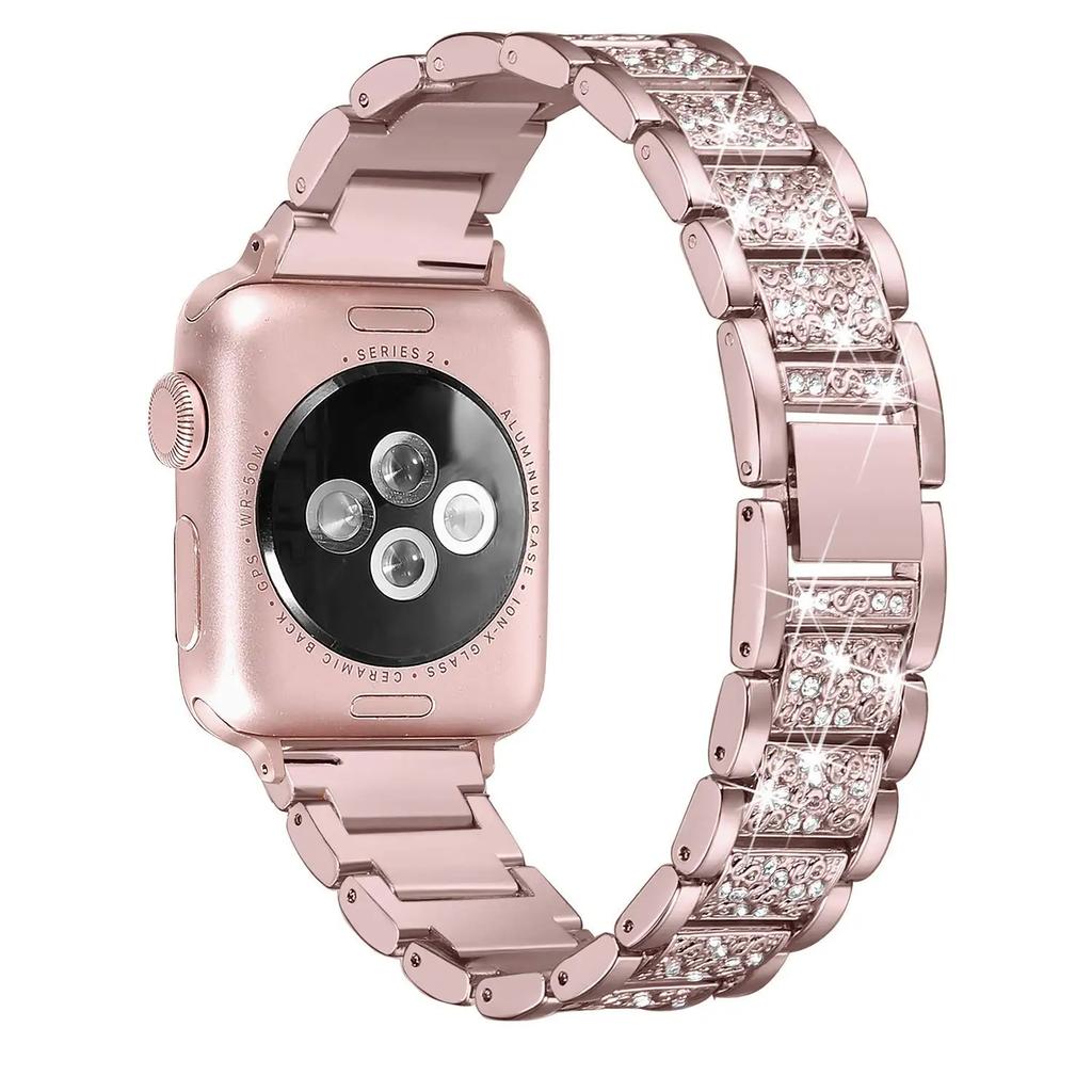 Блестящий ремешок с бриллиантами для Apple Watch Ultra 2 49 мм, ремешок 46 мм 40 мм 45 мм 44 мм 41 мм 42 мм для Iwatch Series 10 9 8 7 6, женский браслет