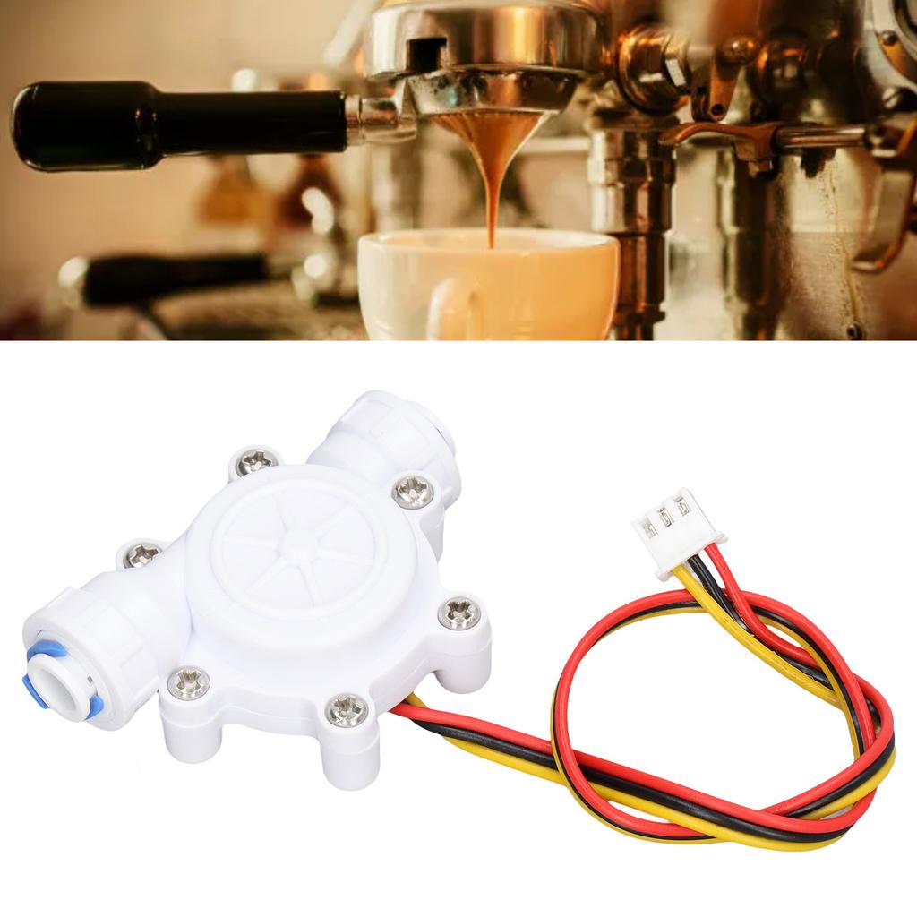 Water Flow Sensor Water Dispenser Flowmeter Barb Interface Hall Sensor 3P Cable DC3.5‑24V
