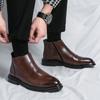 Fashion Ankle Boots Mens Boots Fashion Adulto Shoes Male Genuine Leather Chelsea Shoes Business Formal Shoes Classic Casual Leather Boot