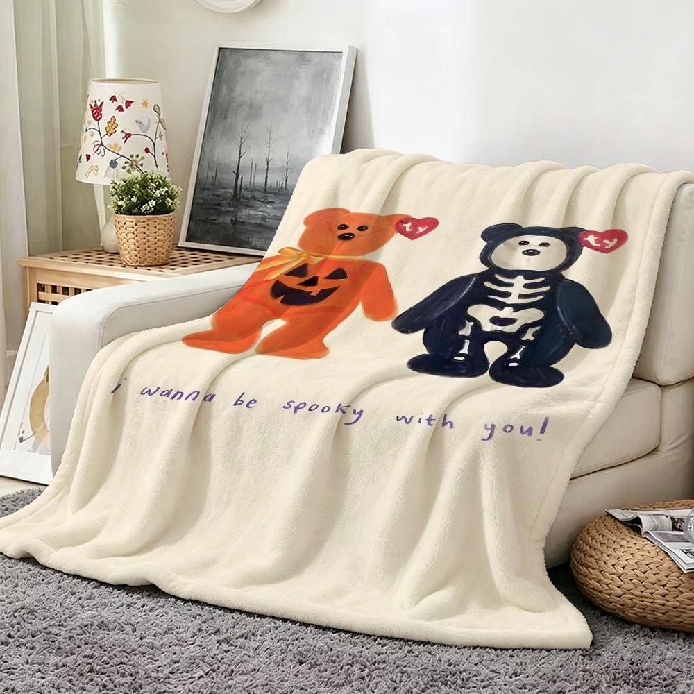 toy B Beanie B Babies Throw Flannel Throw Blanket Suitable for Sofa Living Room Bedroom