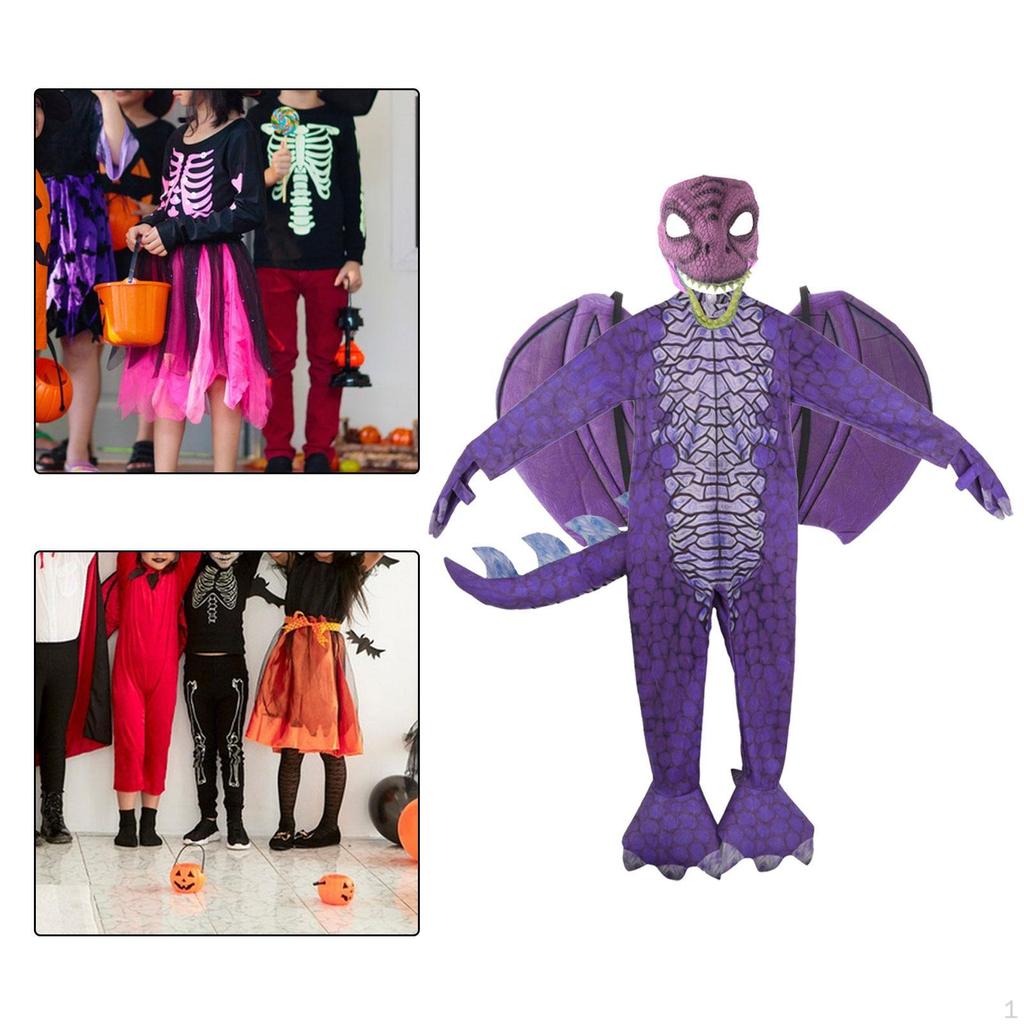 Детский костюм динозавра с хвостом, крыльями и маской, костюм дракона, подарок для детей для сцены