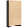 Bookshelf 4 Shelf Black Oak Effect 80 x 24 x 143 cm