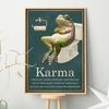Frog Toilet Paper Funny Quote Karma Wall Art Canvas Painting Retro Posters and Prints Wall Pictures for Bathroom Washroom Decor