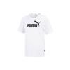 Puma Logo Print Crew Neck Short Sleeve T-Shirt Women Tops White 848318-02