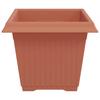 Square Flower Pot 24 pcs Brick Red 28.5 x 28.5 x 22 cm