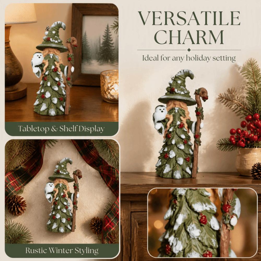 Witch Snowman Decoration Vintage Tabletop Ornament Xmas Decor Christmas Resin Figurine  Home Mantel