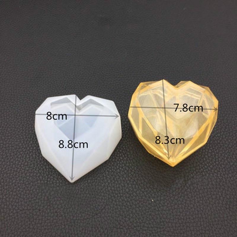 Heart Design Box Mold Jewelry Box Mold Plaster Concrete Silicone Mold Cement Container Molds