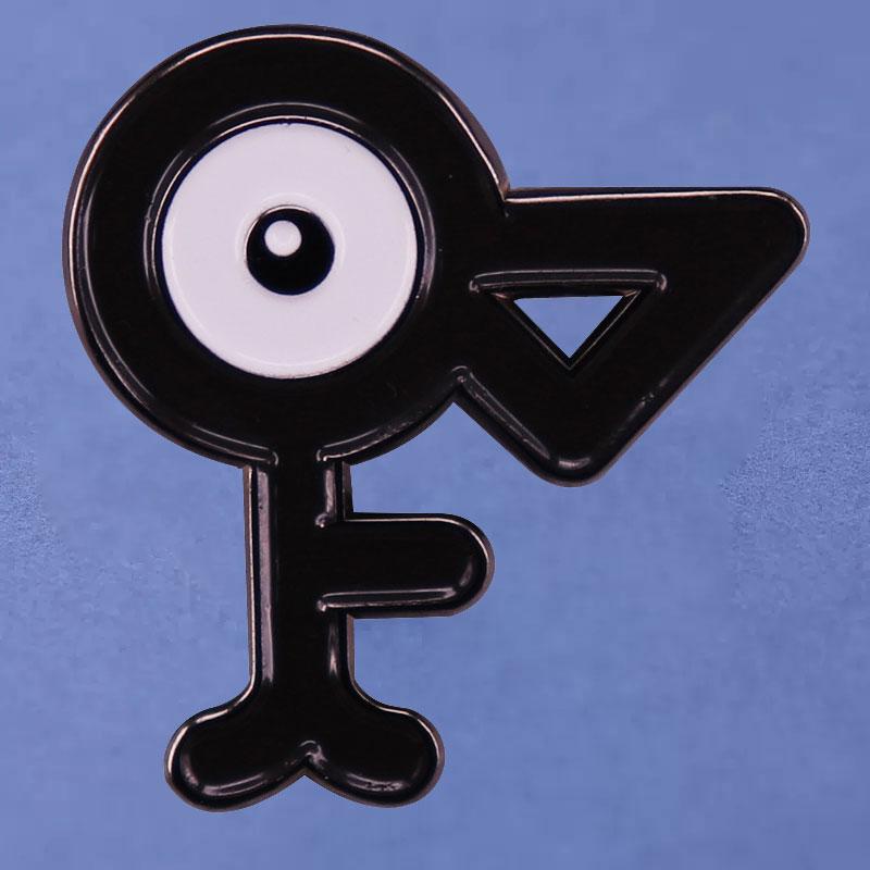 Unown Anime Lapel Pin Backpack Jeans Enamel Brooch Fashion Jewelry Gifts Kawaii Farmers Centro Chicks Cartoon Badges