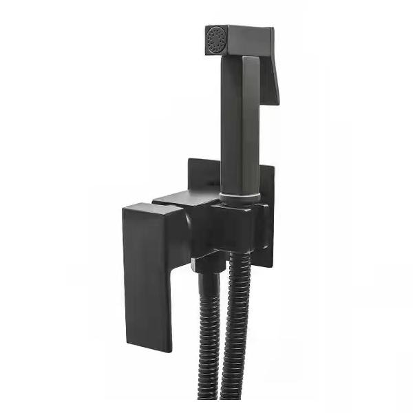 Матовый черный латунный смеситель для биде, цельный латунный смеситель для биде, мусульманский смеситель для горячей и холодной воды Ducha Higienica, смесители для туалета