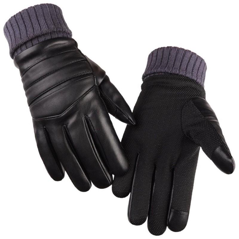 Unisex Touchscreen Gloves With Thick Fleece Lining Winter Hiking Cycling Outdoor Use Anti-Slip Warm Fingered