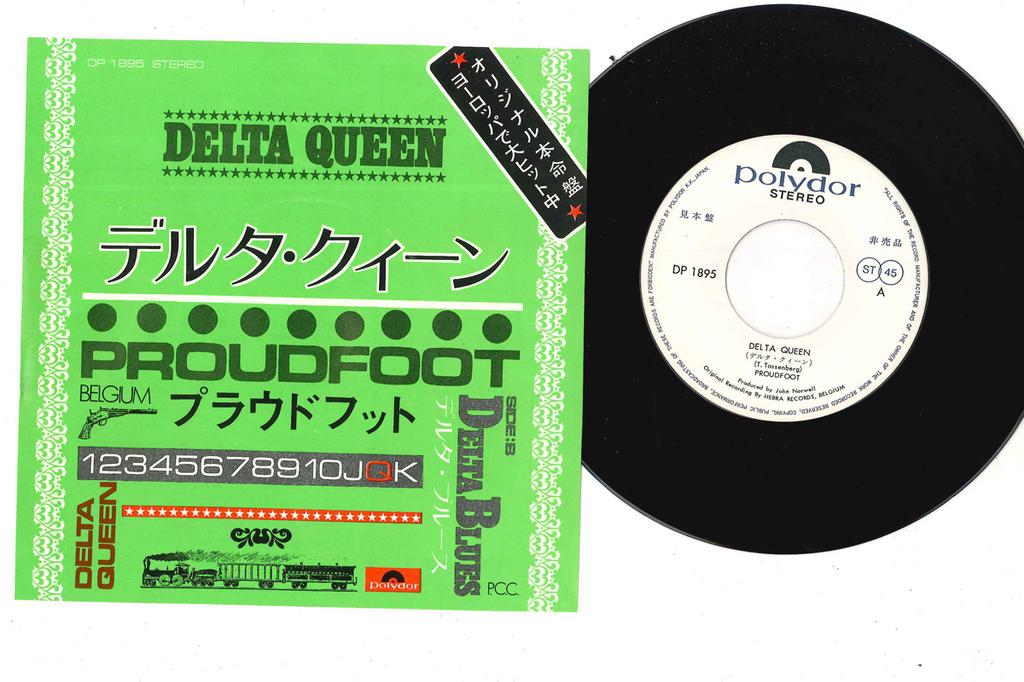 7inch Record PROUDFOOT - Delta Queen / Delta Blues DP1895PROMO POLYDOR Japan Rock Used
