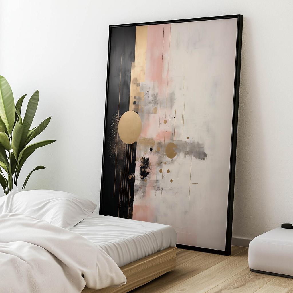 Minimalistyczna Harmonia Barw Minimalistyczna Harmonia Barw, 50X70 Cm, Rama Drewniana Ciemny Brąz, Papier Matowy 230 Gsm
