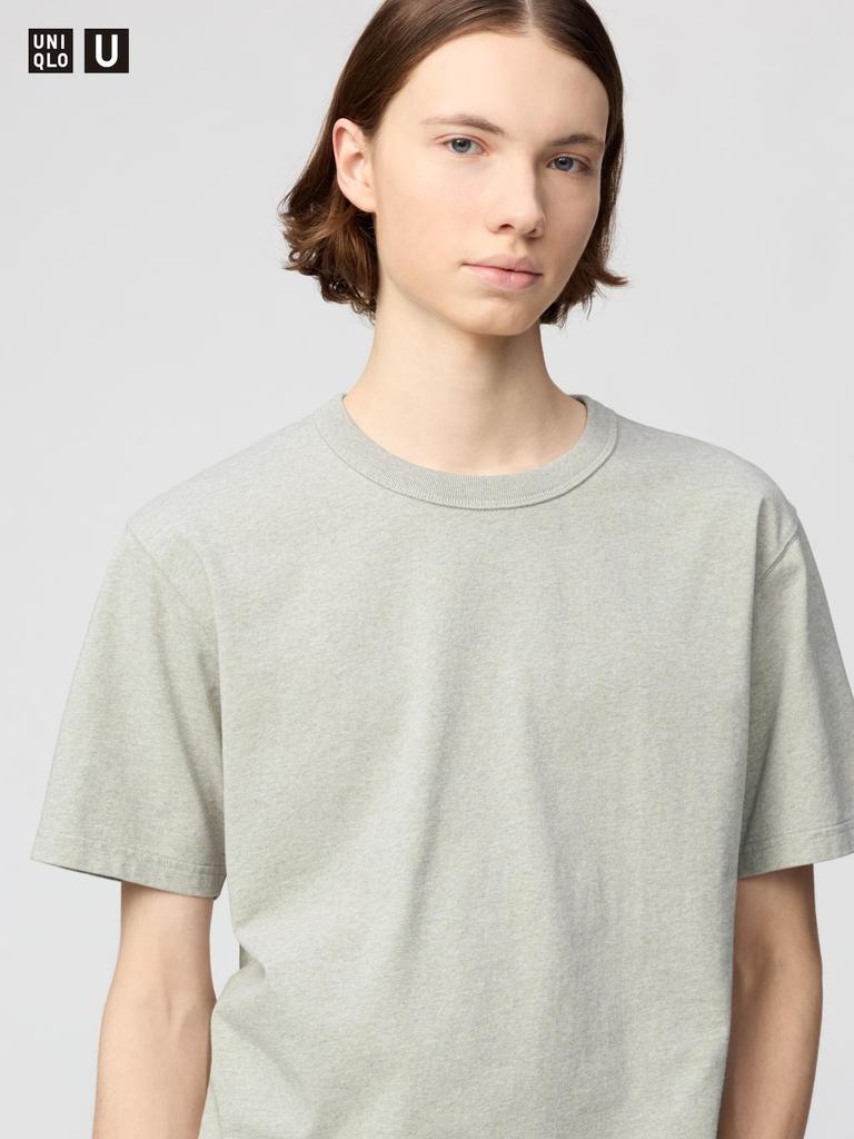 Uniqlo 485563 Футболка с круглым вырезом БЕЛЫЙ СЕРЫЙ ЧЕРНЫЙ ОРАНЖЕВЫЙ КОРИЧНЕВЫЙ КРЕМОВЫЙ ЗЕЛЕНЫЙ СИНИЙ ФИОЛЕТОВЫЙ Мужская Япония
