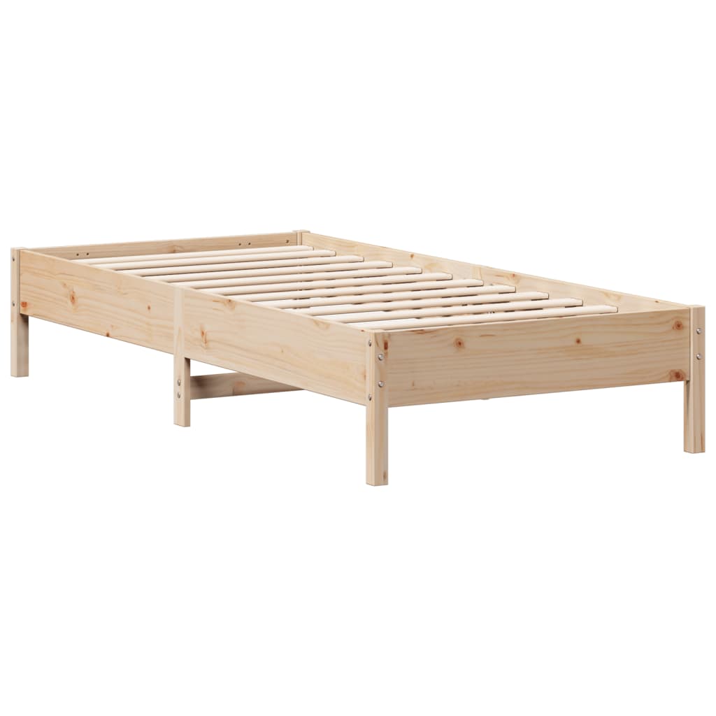 Solid Wood Bed without Mattress 75 x 190 cm Pine Wood
