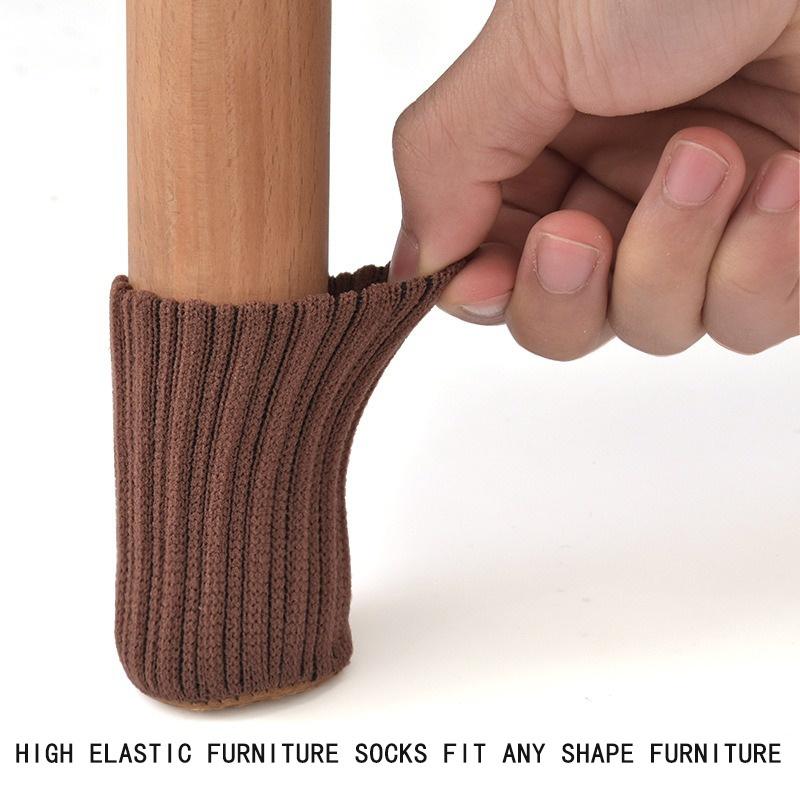 4 шт. вязаные носки для ног стула, мебельные ножки стола, защитные накладки на пол, защитные накладки на пол