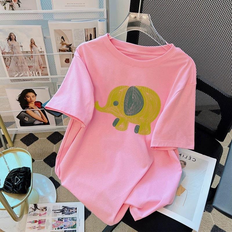 Футболка из чистого хлопка белого цвета с короткими рукавами для женщин на лето, новый большой размер, свободный дизайн, тонкий топ с короткими рукавами и принтом