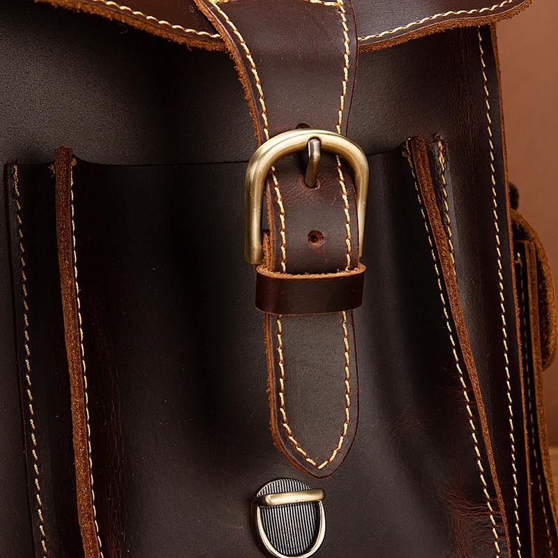 Men Crazy Horse Leather Antique Vintage Design Business Briefcase Laptop Bag Attache Messenger Bag Tote Portfolio