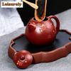Чайник для чая Yixing из фиолетовой глины с изображением цветка сливы, красивый чайник из необработанной руды, набор ручной работы Dahongpao, аутентичный фильтр с шариковым отверстием 200 мл