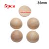 12/15/20/25/30/35/40mm for DIY Paint Woodworking Half Wooden Beads Unfinished Wood Balls Beads