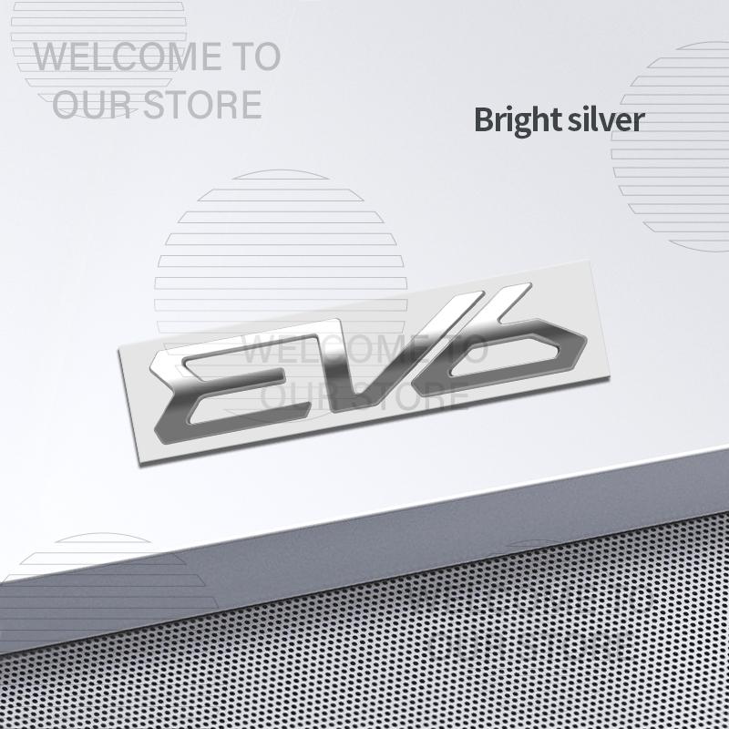 Car Decor Metal For EV6 Kia GT Version Electric SUV Letter Emblem 3D Sticker Accessories Tail Rear Trunk Decals pgncs50