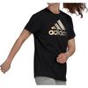 adidas BoS Metallic Skin-Friendly Soft Comfortable Short Sleeve T Shirt Women Tops Black FM9447