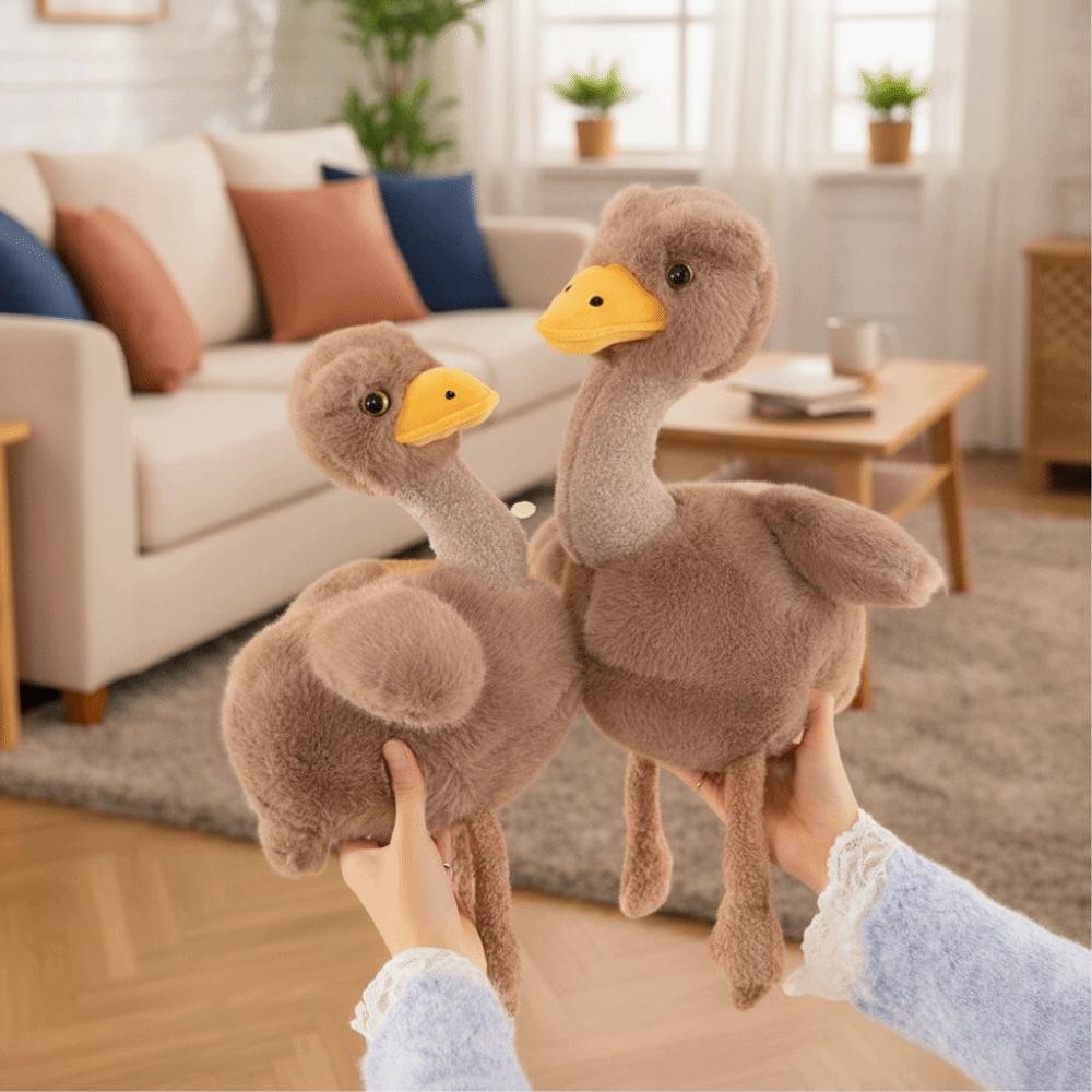 Big Eyes Ostrich Plush Toy Creative Design Wild Animal Doll Ostrich Plush Doll Backpack Hanging
