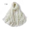 High-Quality Cotton Linen Gauze Scarf: Breathable, Encrypted Sunscreen, Four-Circle Fringe Shawl, Women's Malay Head Scarf
