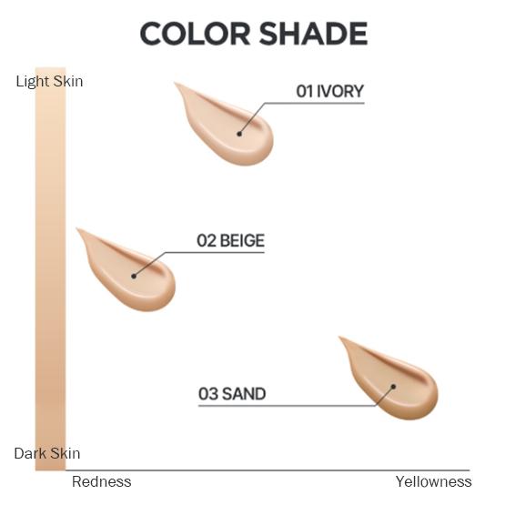 JUNGSAEMMOOL Мужская облегающая подушка Nuder (3 цвета) SPF 50+ ПА++++ 15г
