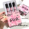 PINK COCO Набор матовых блесков для губ 'Сладкая крутая девушка': Низконасыщенный Розово-Розовый, Высокоценная Отбеливающая Глиняная Помада для Губ для Студентов