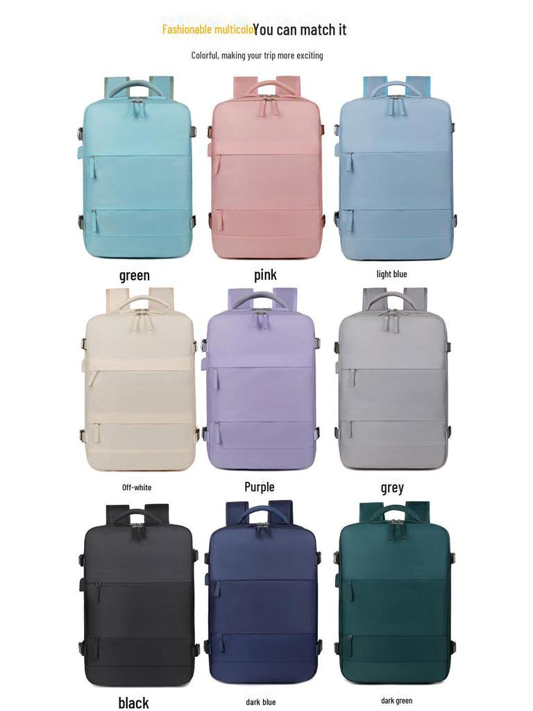 Unisex Business & Travel Backpack - Large Capacity, Expandable, Stylish Design for Short Trips & Laptop Storage